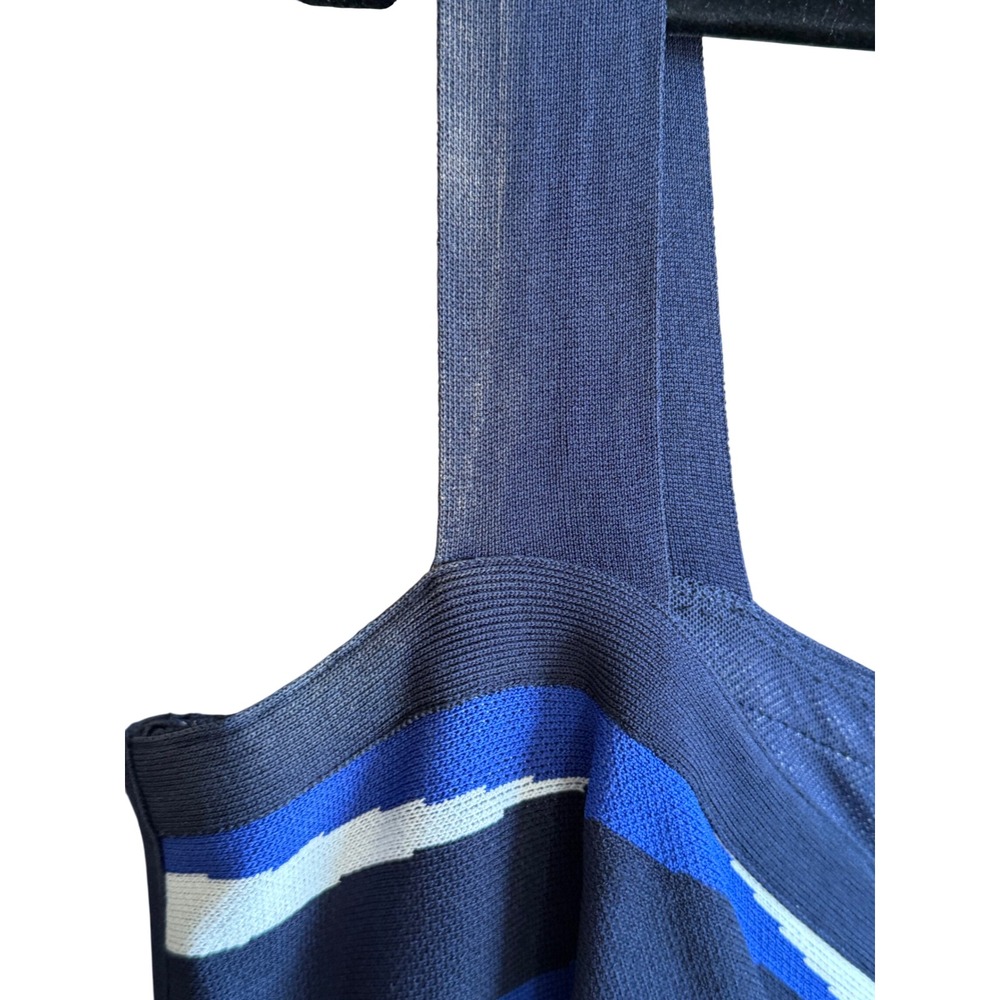 SHO by Tadashi Shoji Taura Dress Blue White Bandage Floral Cocktail Size Large - Picture 6 of 9